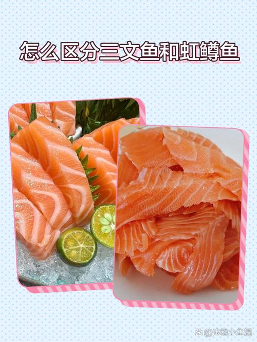 三文鱼和虹鳟鱼肉对比图_虹鳟鱼才是真主角，价格实惠又安全！