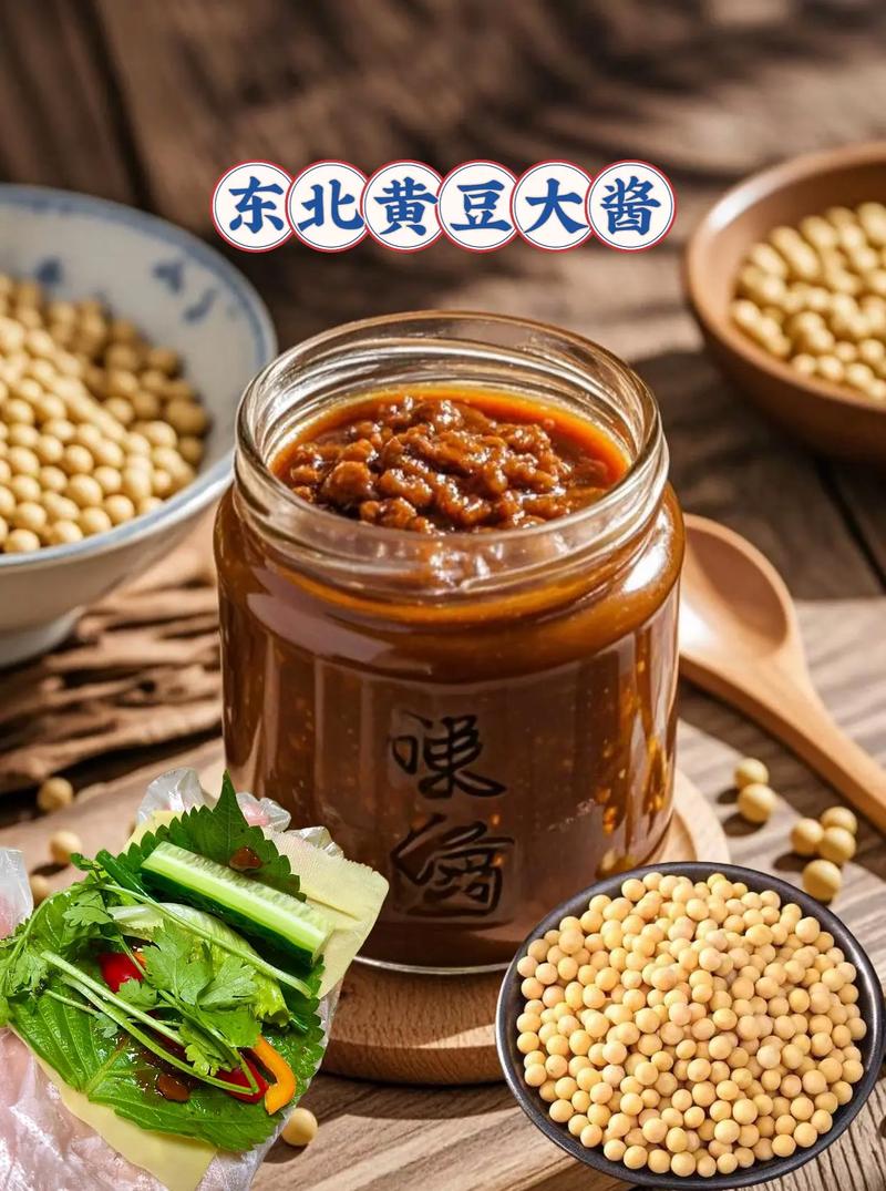 黄豆酱是东北大酱吗_东北大酱黄豆酱？风味用途有啥不同？