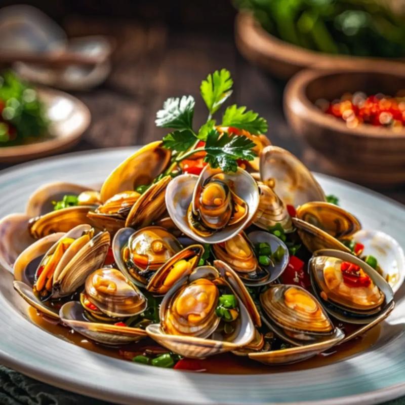 辣炒蛤蜊的做法_蛤蜊吐沙快烫香辣做法