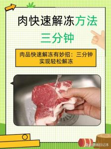 五分钟快速解冻肉_别用水泡肉！盐水醋加速解冻还增味