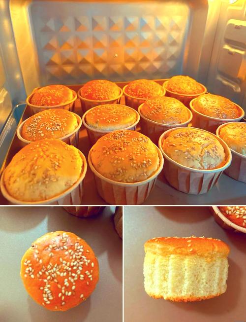 初学者纸杯蛋糕的做法_分蛋无水油，打发加糖分次，混合翻拌，烤准温时