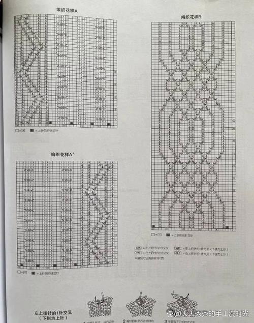 菱形毛衣图解_基础针法与花样排布