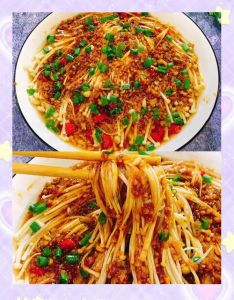 油泼蒜蓉金针菇的做法_香鲜美味，做法多样！