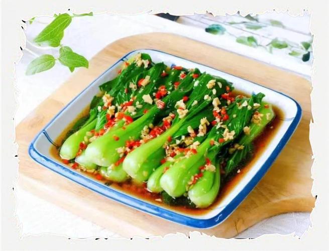 大厨白灼油菜的做法_新鲜油菜白灼蘸料做法，清淡鲜香