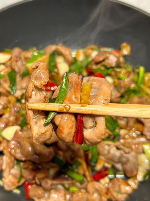 干煸孜然鸡胗的做法_搓泡烫鸡胗去腥，酸辣干煸凉拌香