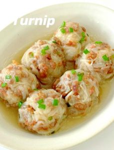 清蒸肉丸的做法_肉三料七加淀粉蛋清，山药莲藕营养美味