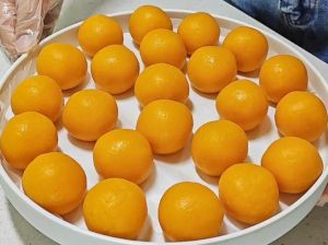 蛋黄馅的最方便做法_自制蛋黄馅，香甜可口，做点心早餐都行！