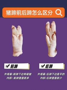 怎样识别前后猪蹄呢_脚趾关节褶皱和肉质差异大！