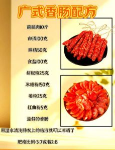 正宗广式香肠的做法与配料_炒盐腌肉晒香肠