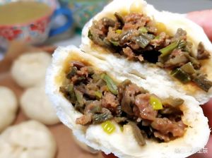 干豆角包子馅做法大全_温拌肉馅炒豆角，包出暄软豆角包子