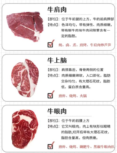牛肉弯刀部位肉详细分解图_三花纹理,鲜嫩多汁 牛肉弯刀部位肉详细分解图_三花纹理,鲜嫩多汁