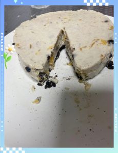 8寸酸奶慕斯蛋糕的做法_红丝绒芒果慕斯蛋糕，低筋面粉烘焙有诀窍