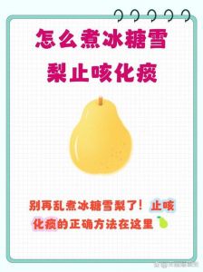 煮梨水化痰止咳方法_熬梨水加冰糖润肺止咳，银耳百合增强效