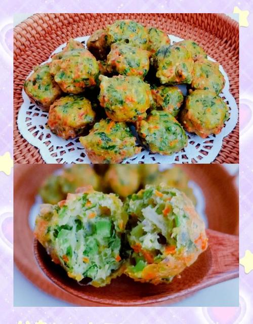 素丸子的正确做法步骤_炸丸子胡萝卜丝防变色，面糊加蛋葱姜末，复炸更酥脆