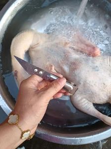 鸭毛拔完了细毛怎么去除_冷水盐泡热烫拔，轻松搞定！