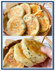 懒人葱花饼做法大全_搅面糊，加酵母，简单烙