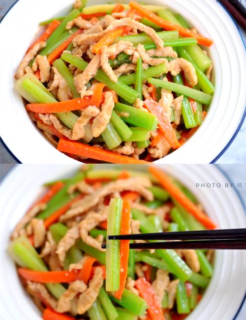 芹菜炒肉丝的做法_芹菜炒肉丝，鲜嫩爽口家常菜！