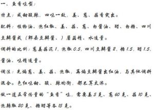 川菜24种味型口诀记_川菜二十四味型口诀，轻松掌握川菜调味秘诀！