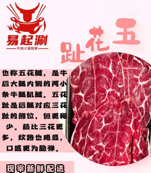 潮汕雪花牛肉部位图_潮汕雪花牛肉部位口感，涮煮时间与蘸料