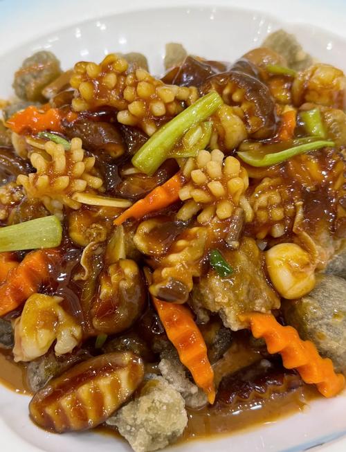 大连炒焖子正宗做法_淀粉凉水定型，蒜香芝麻酱炒制