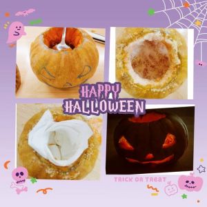 万圣节南瓜灯的做法_圆润南瓜雕刻灯，创意DIY灯笼